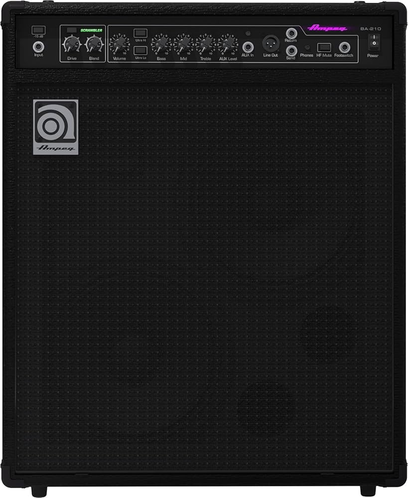 Ampeg BA-210 V2 ベースアンプ 純正フットスイッチ付 Amazon.com: Ampeg BA-210V2 Bass Combo Amplifier, Black, 450